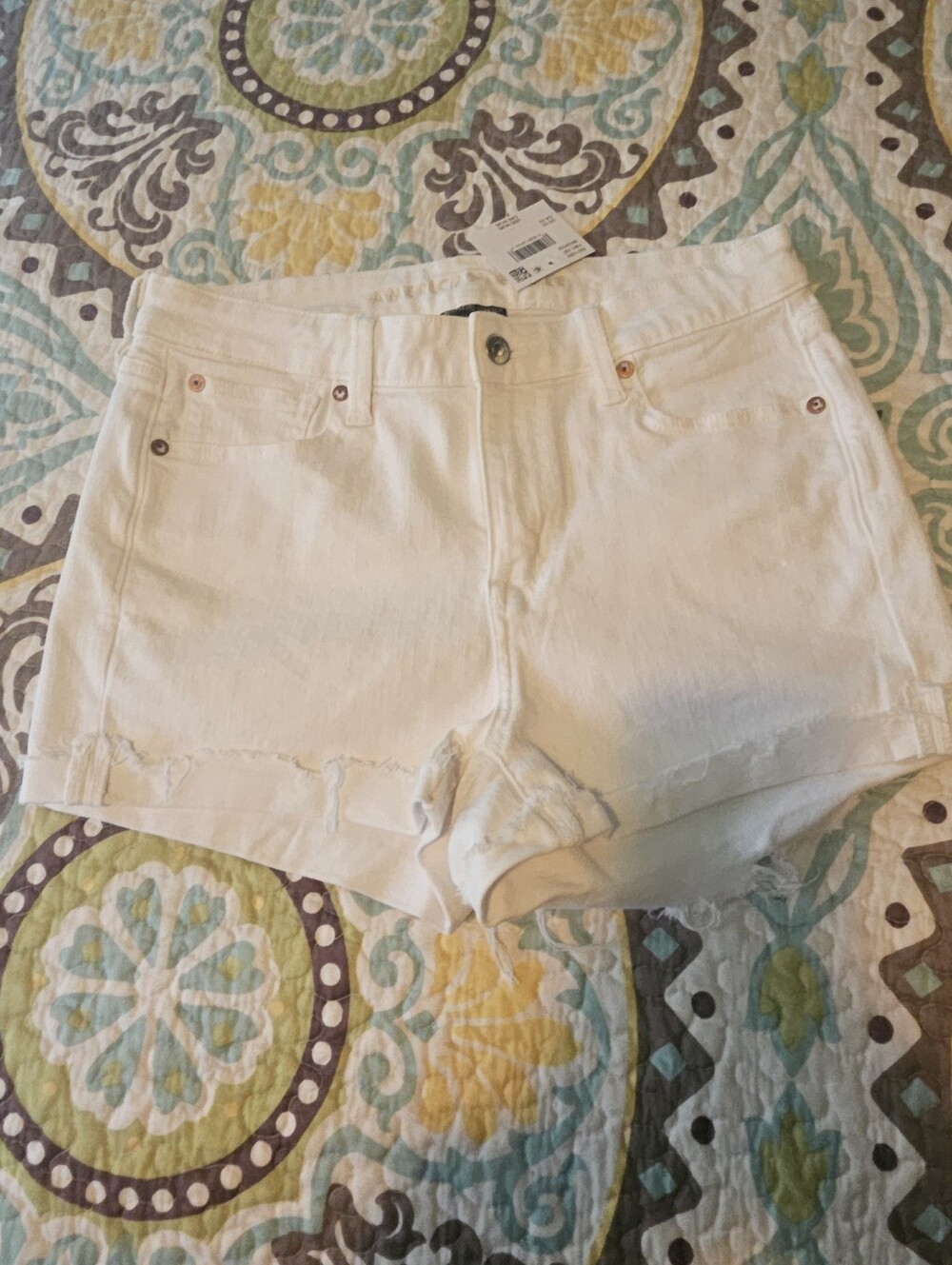 American Eagle Outfitters White Denim Cutoff Shorts